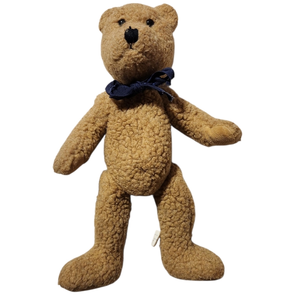 Vtg 1985 Boyds Bear #1364 Archive Series 11" Jointed Plush Teddy Bear Brown Navy